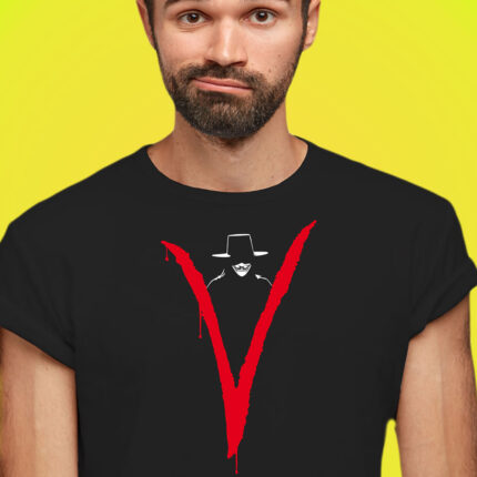Camiseta para chico o chica de V de Vendetta con la silueta de Guy Fawkes