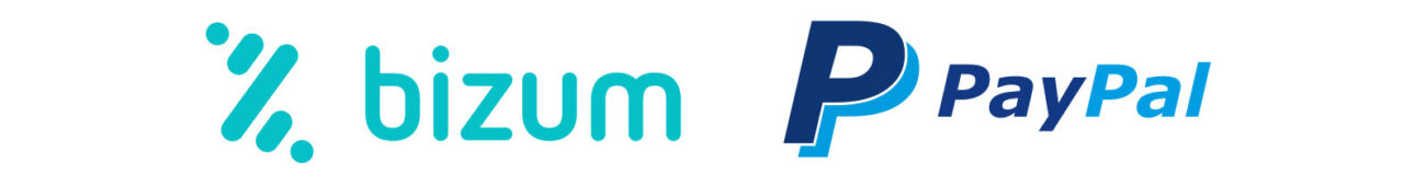 Métodos de pago bizum y paypal
